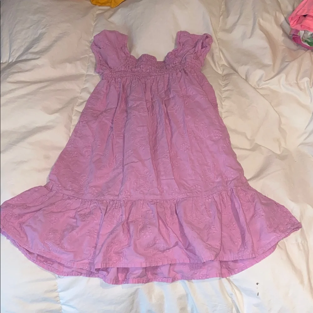 Old Navy Pink Eyelet Ruffle Sundress